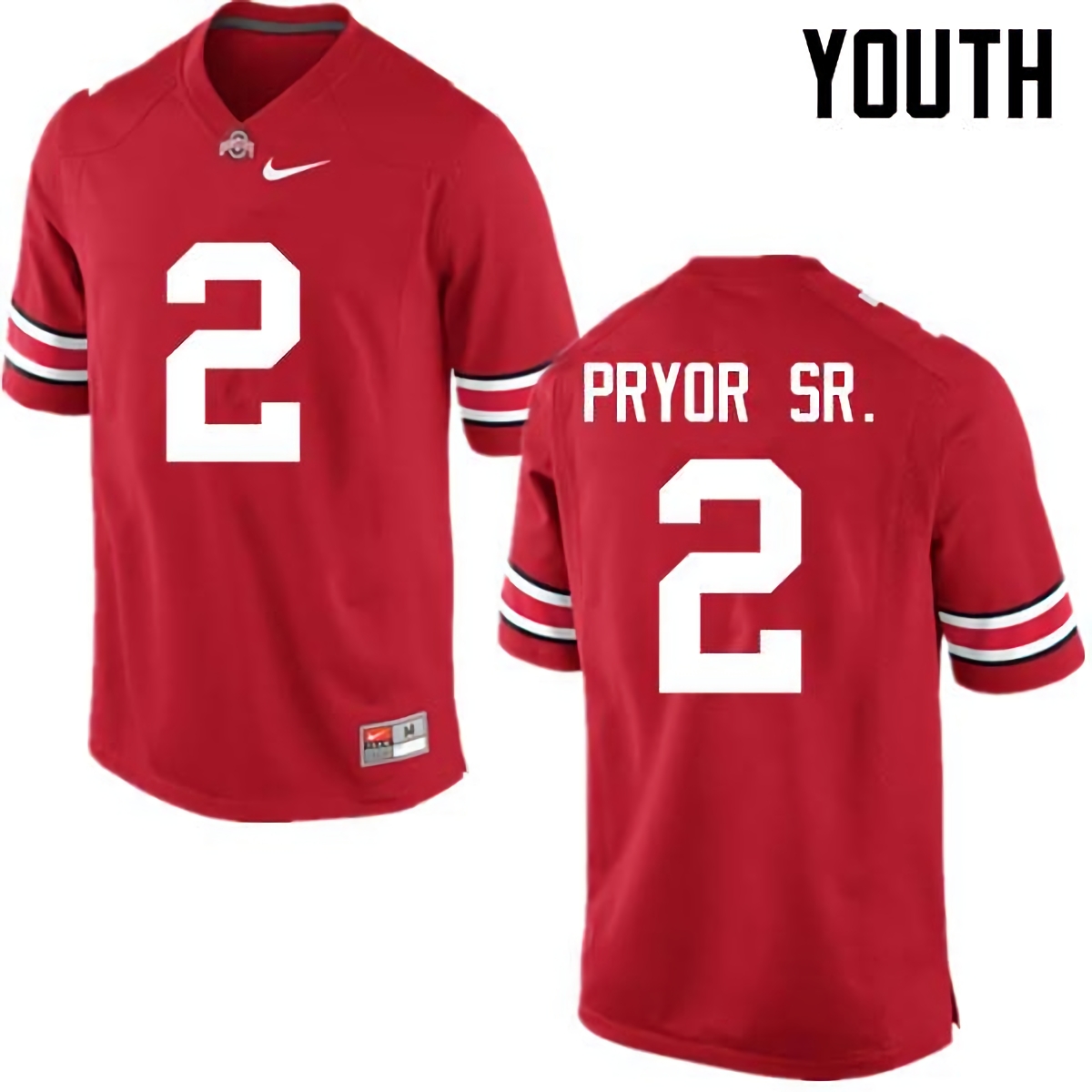 Terrelle Pryor Sr. Ohio State Buckeyes Youth NCAA #2 Nike Red College Stitched Football Jersey HPY8656NX